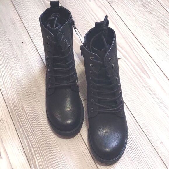 (56-1447) Amazon Essentials Women's Lace-Up Combat Boot Sz 5 - Picture 3 of 11